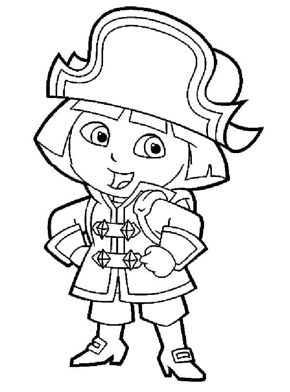 Målarbild Piraten Dora