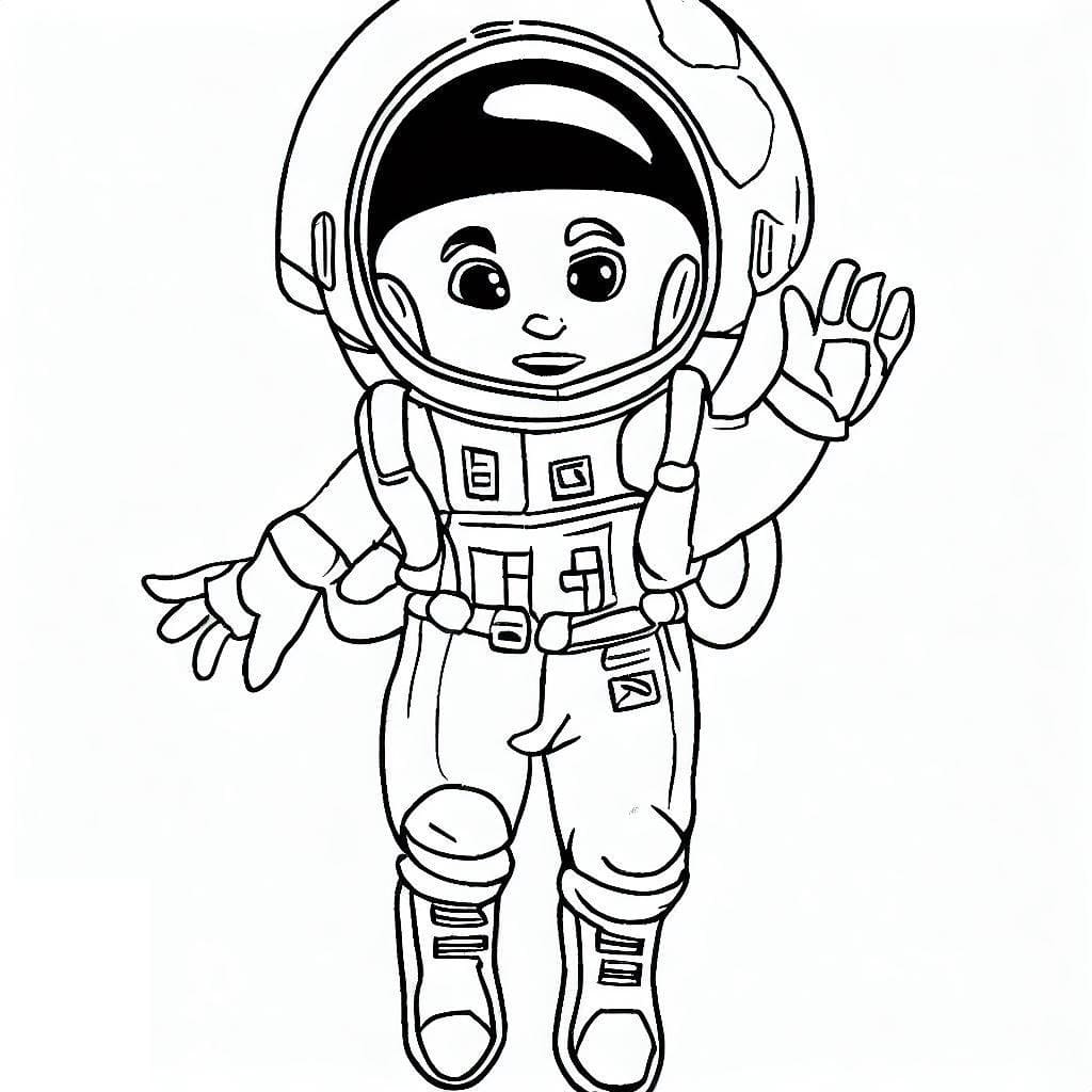 Målarbild Pojke Astronaut