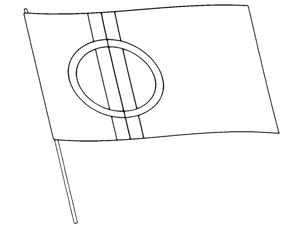 Målarbild Samiska Flaggan 1