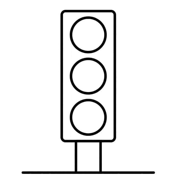 Målarbild Trafikljus Bild