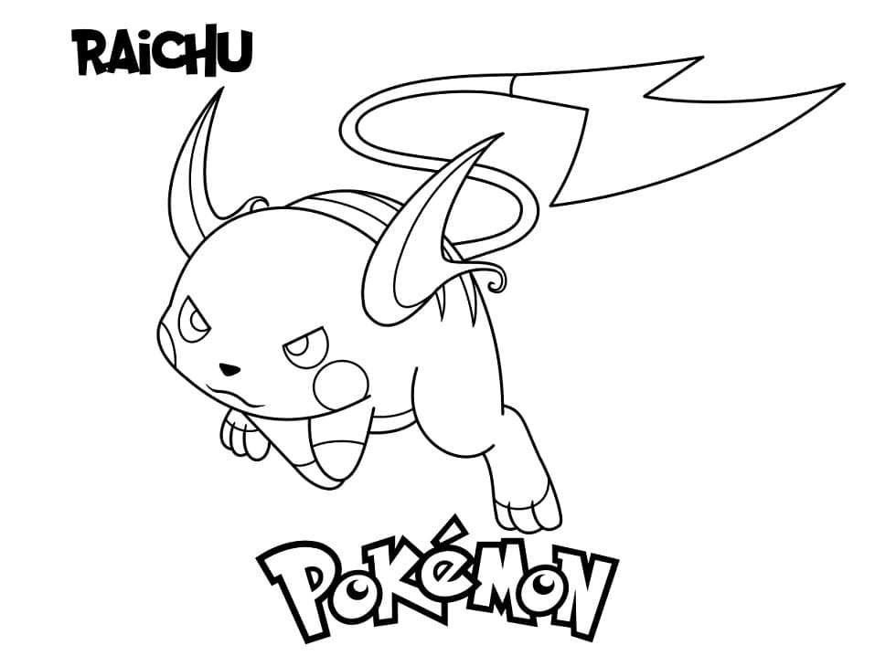 Målarbild Underbar Pokemon Raichu