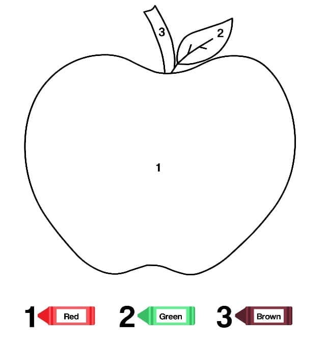 Målarbild Äpple Måla efter nummer
