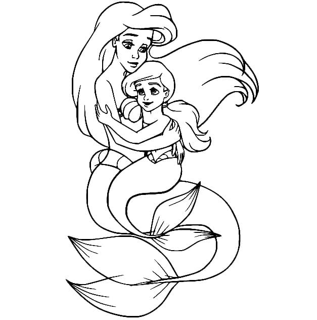 Målarbild Ariel och Hennes Dotter