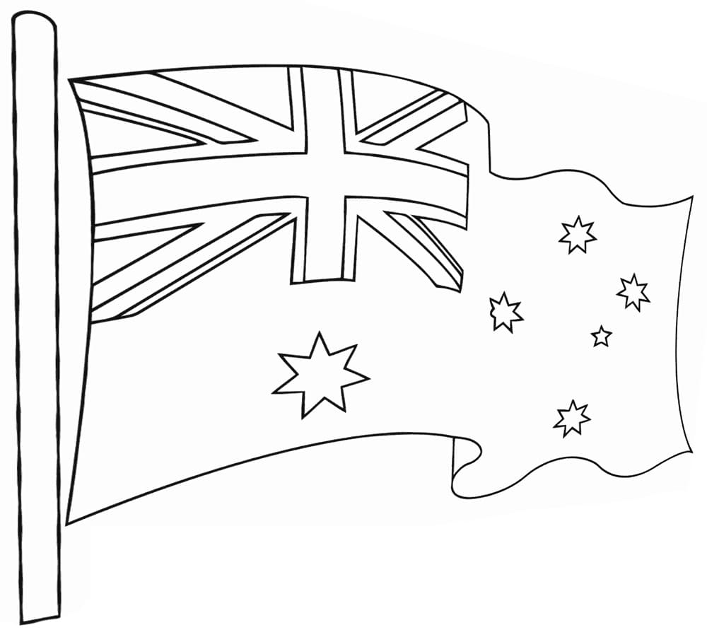 Målarbild Australiens Flagga 1