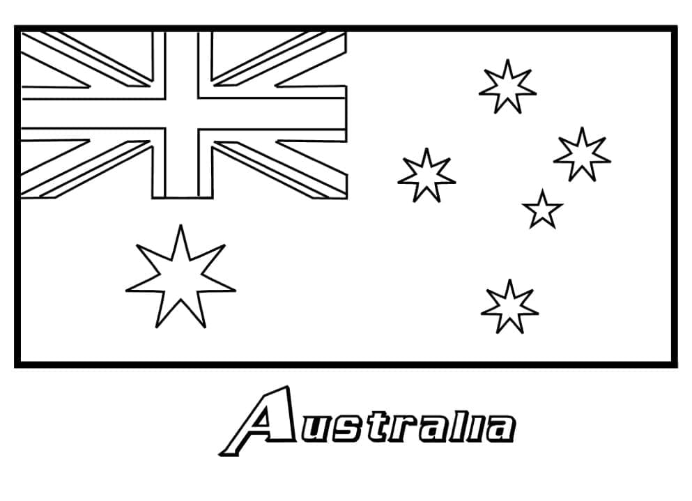 Målarbild Australiens Flagga 10