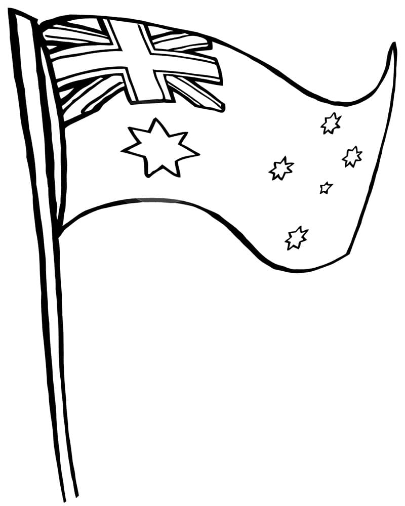 Målarbild Australiens Flagga 2