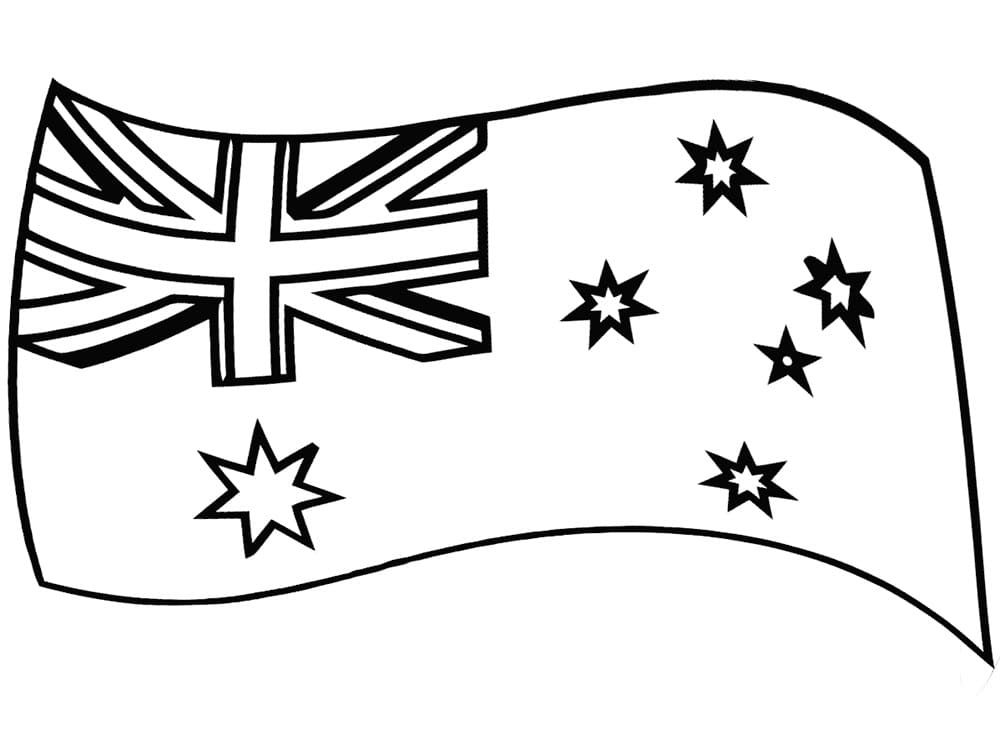 Målarbild Australiens Flagga 3