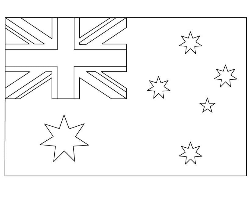 Målarbild Australiens Flagga 4