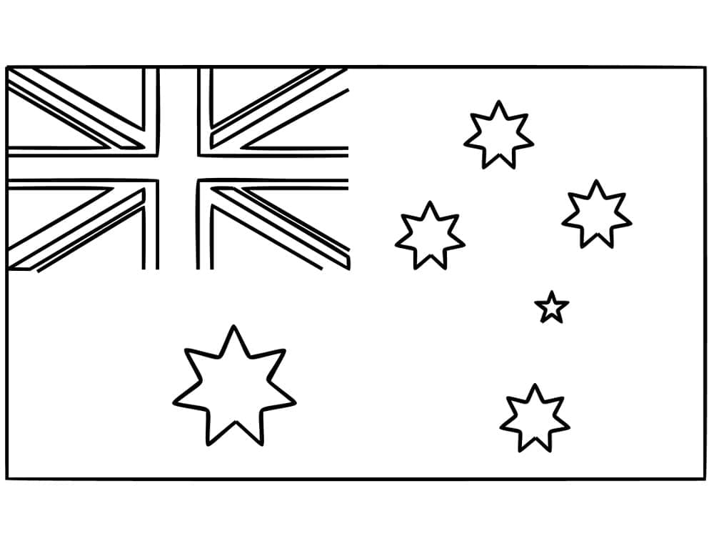 Målarbild Australiens Flagga 7
