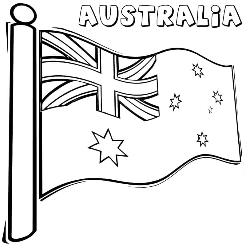 Målarbild Australiens Flagga 8