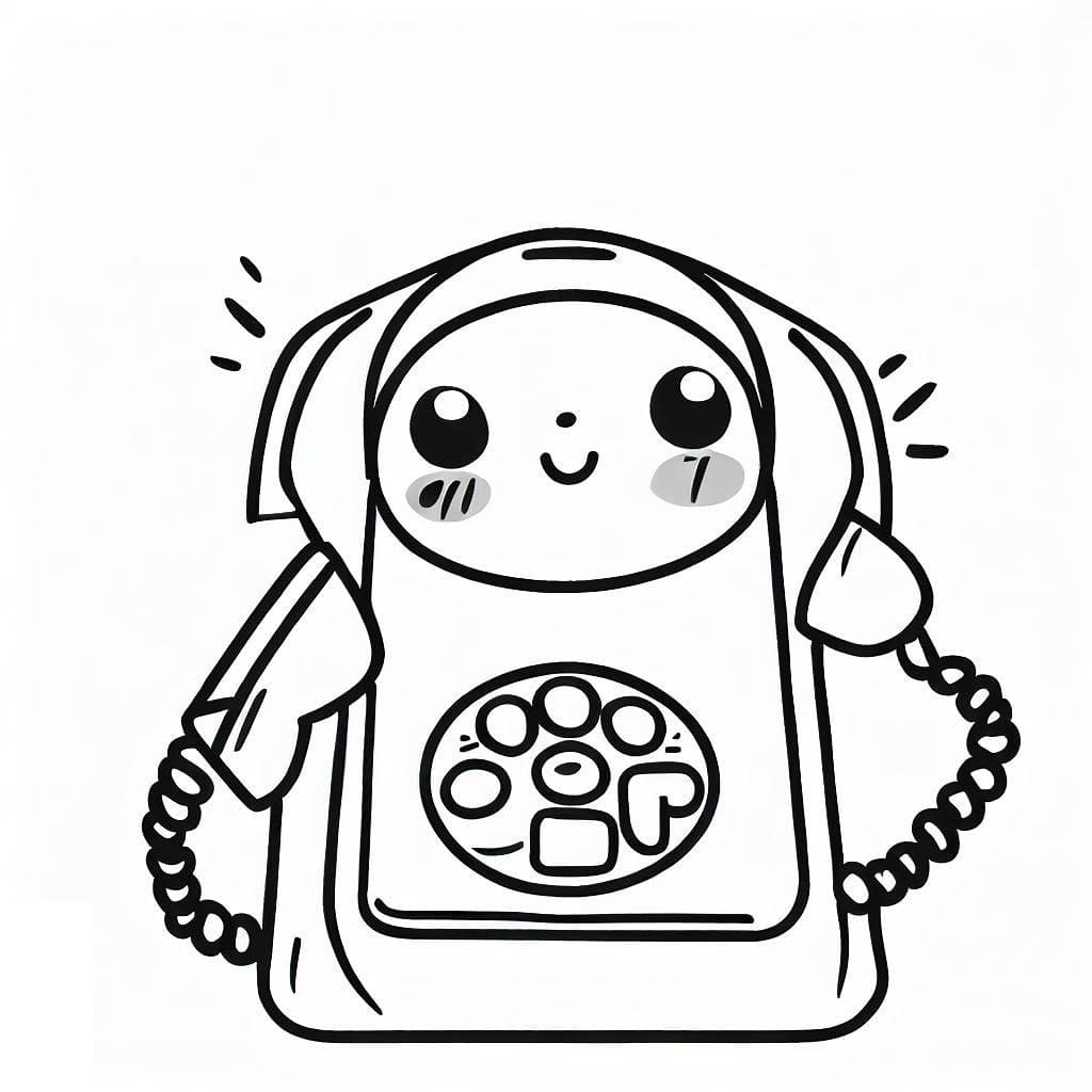 Målarbild Bedårande Telefon
