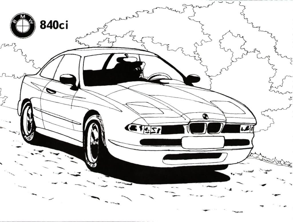 Målarbild BMW 840ci
