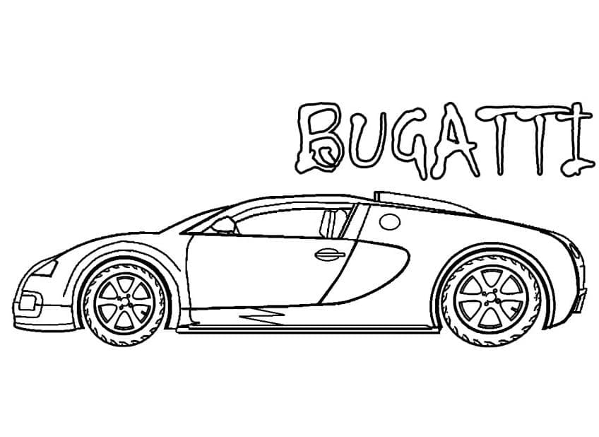 Målarbild Bugatti Bil för Barn
