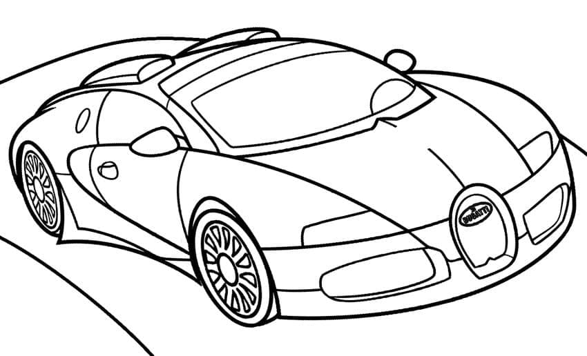 Målarbild Bugatti för Barn