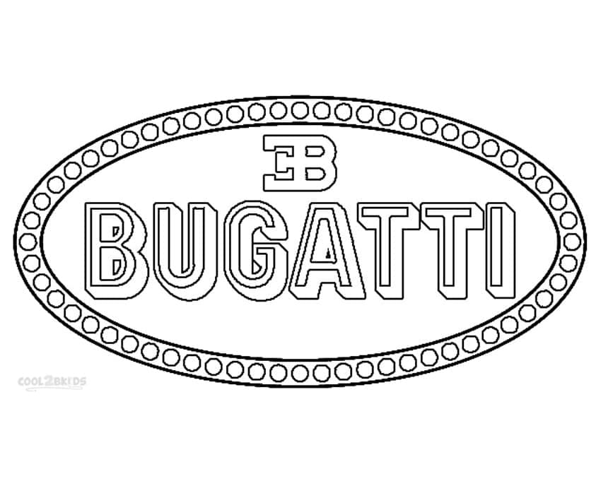 Målarbild Bugatti Logotyp