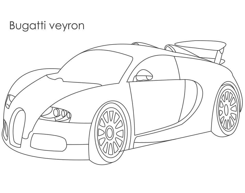 Målarbild Bugatti Veyron Bil