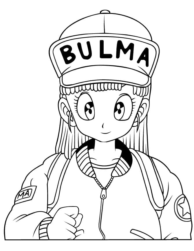 Målarbild Bulma från Dragon Ball Z