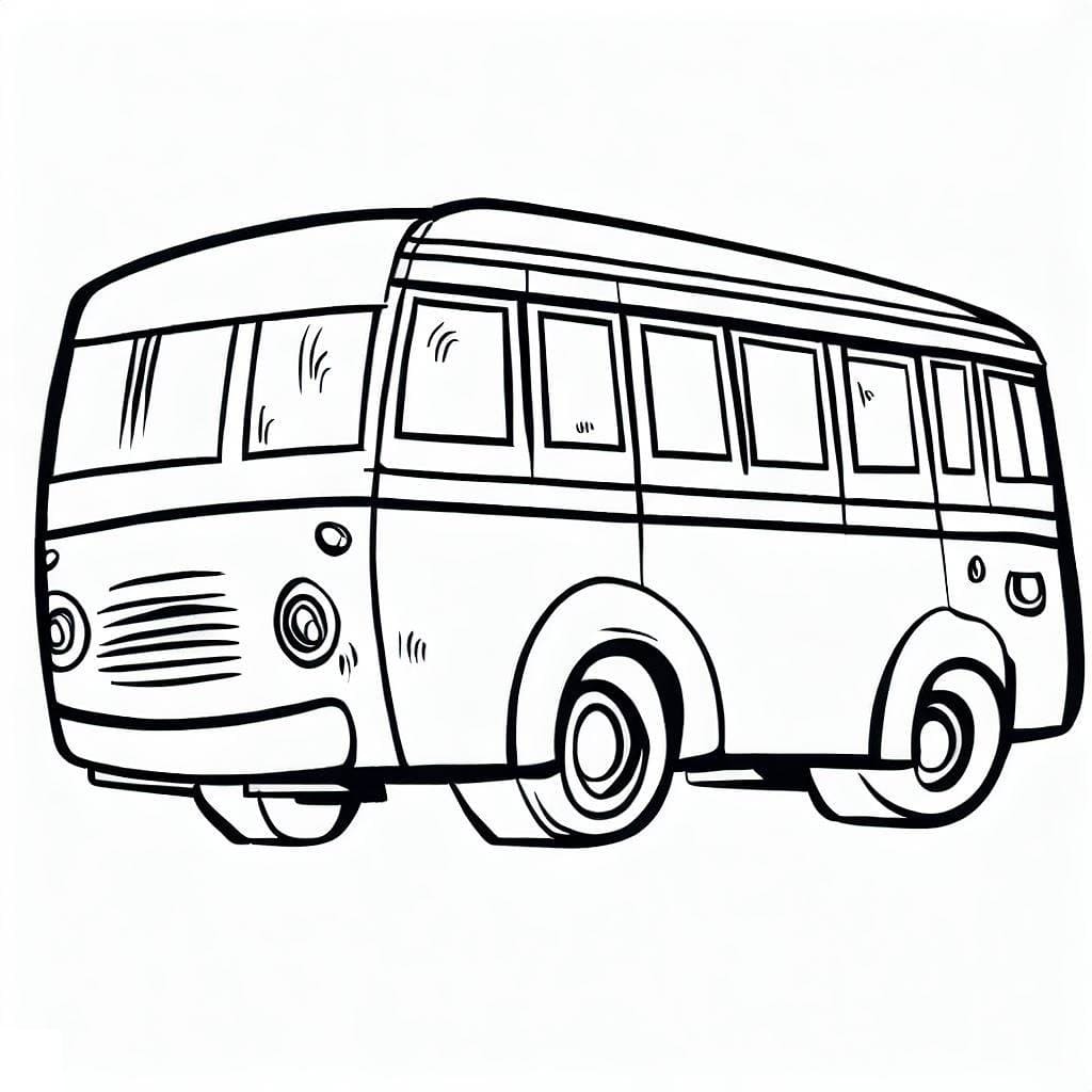 Målarbild Buss för Barn