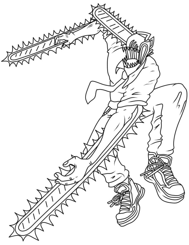 Målarbild Chainsaw Man 3