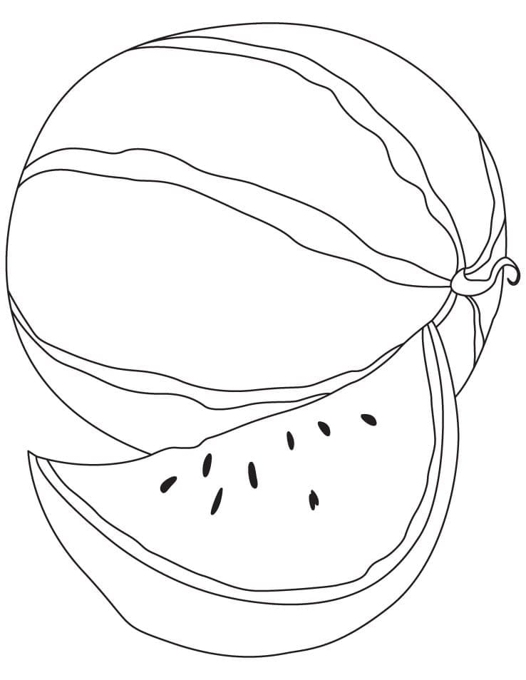 Målarbild En Färsk Vattenmelon