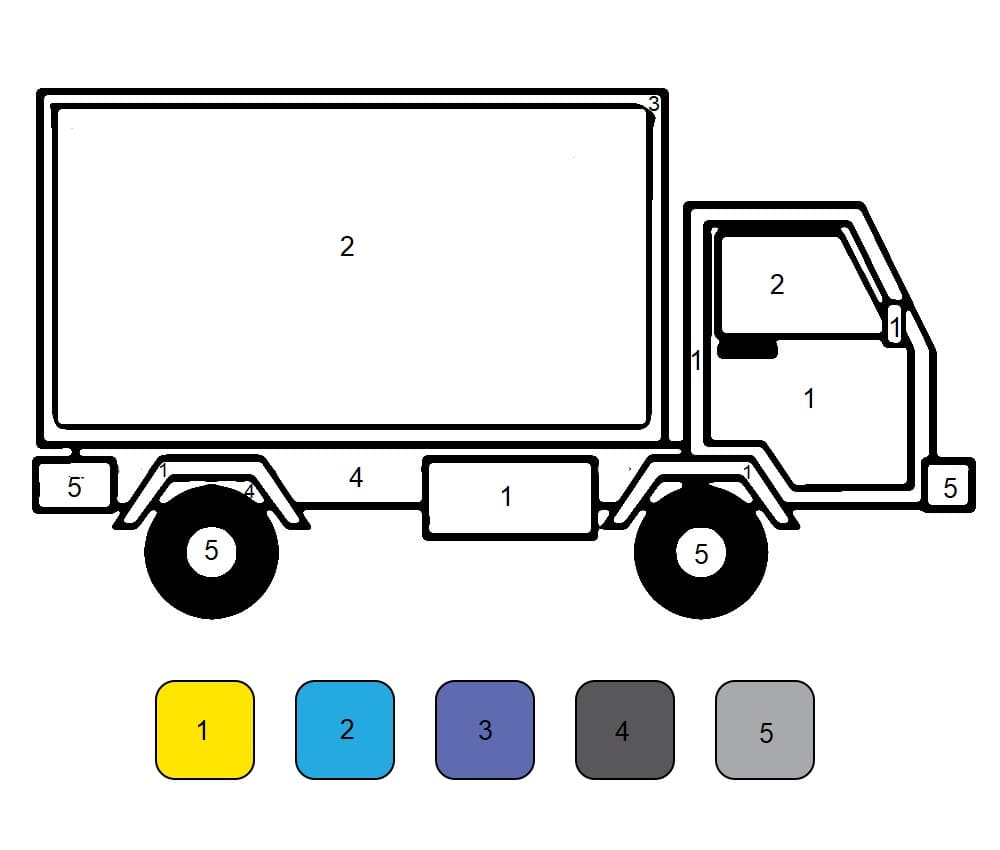 Målarbild En Lastbil Måla efter nummer