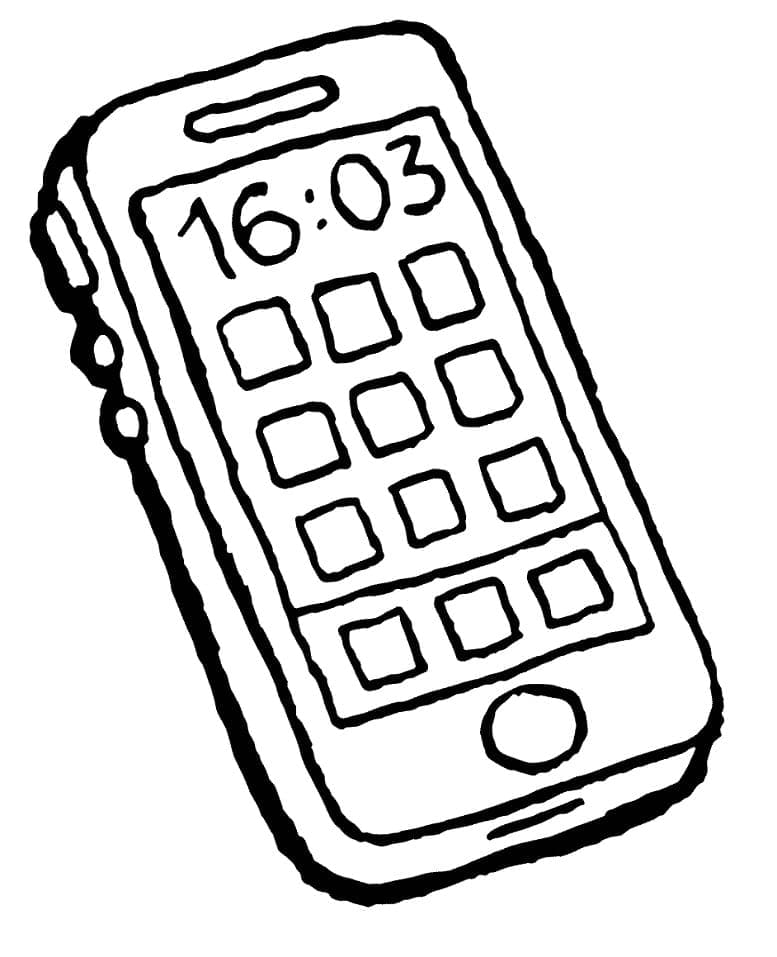 Målarbild Enkel Telefon