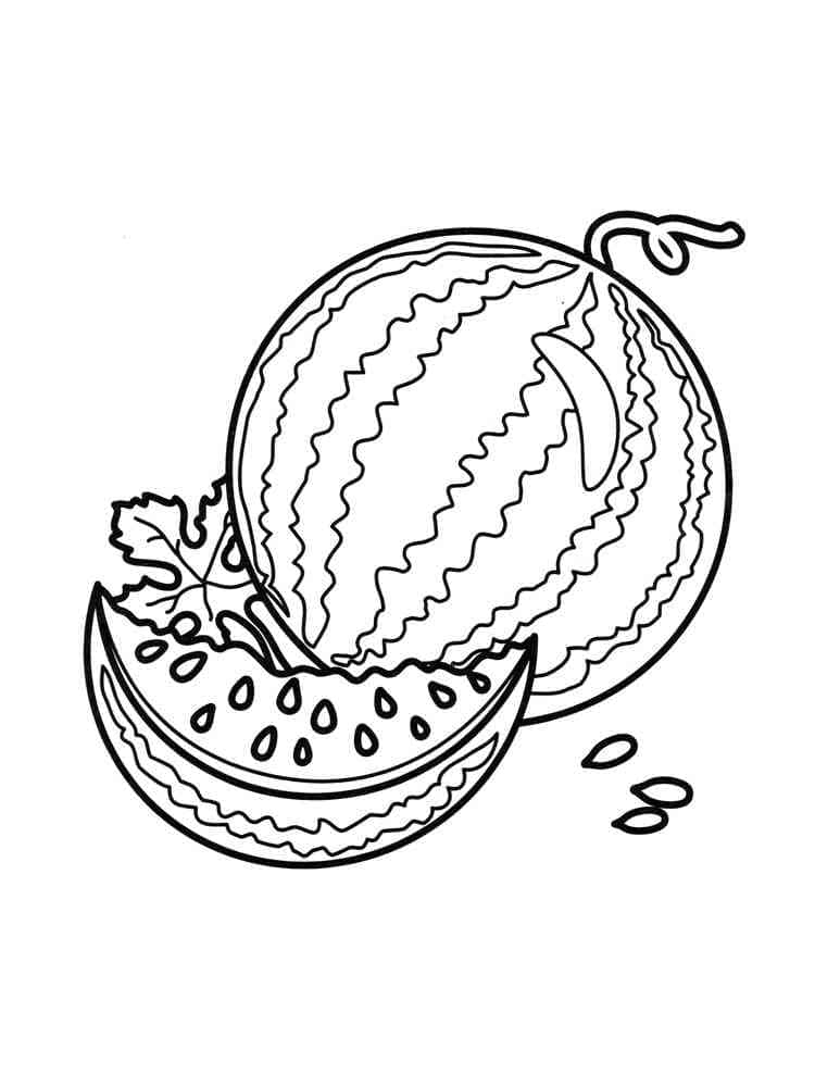 Målarbild Färsk Vattenmelon