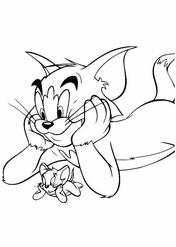 Målarbild Glad Tom och Jerry