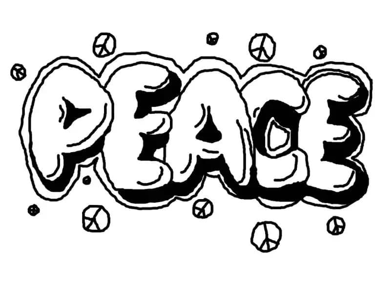 Målarbild Graffiti Peace
