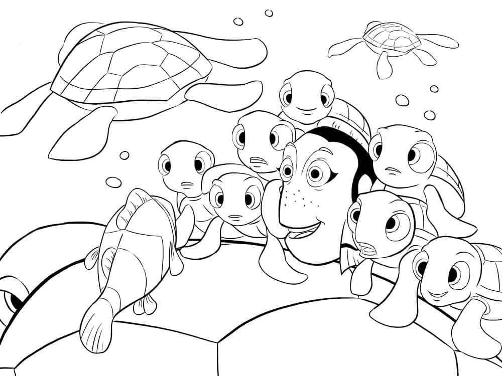 Målarbild Hitta Nemo Gratis för Barn