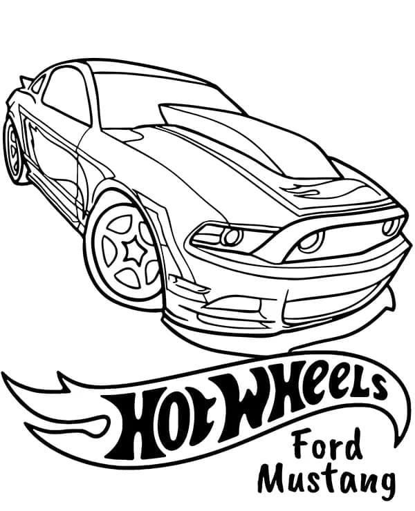 Målarbild Hot Wheels Ford Mustang