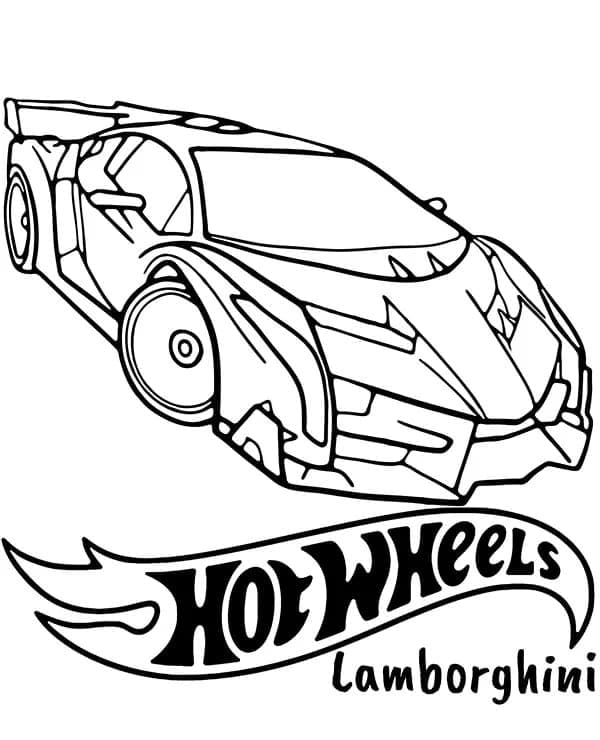 Målarbild Hot Wheels Lamborghini