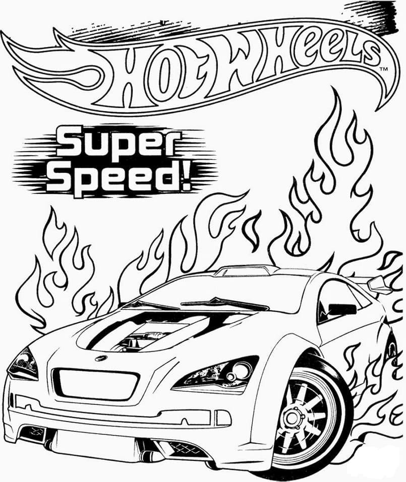 Målarbild Hot Wheels Super Speed