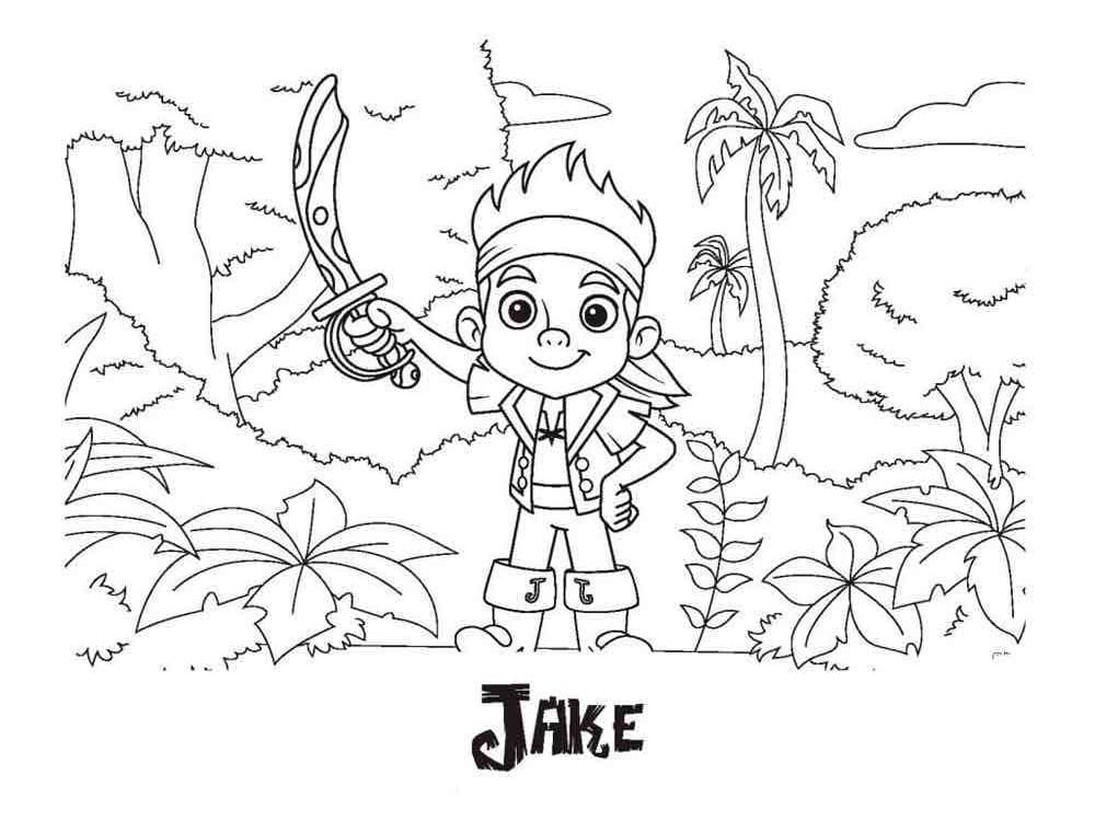Målarbild Jake och Piraterna Gratis