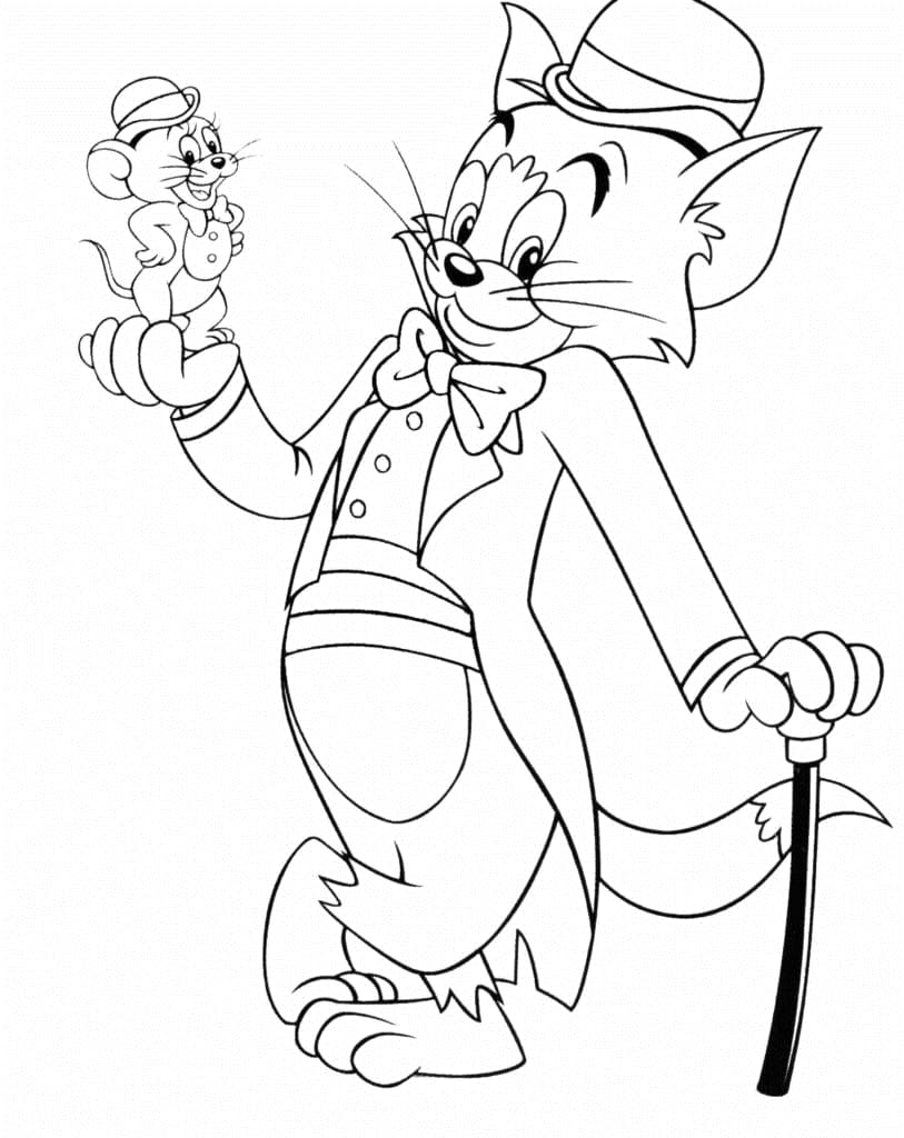 Målarbild Katten Tom och Jerry Mus