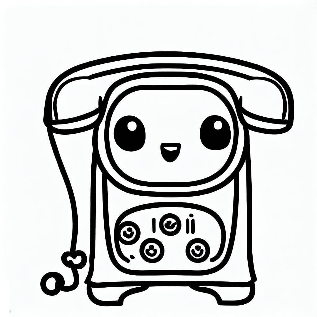 Målarbild Kawaii Telefon