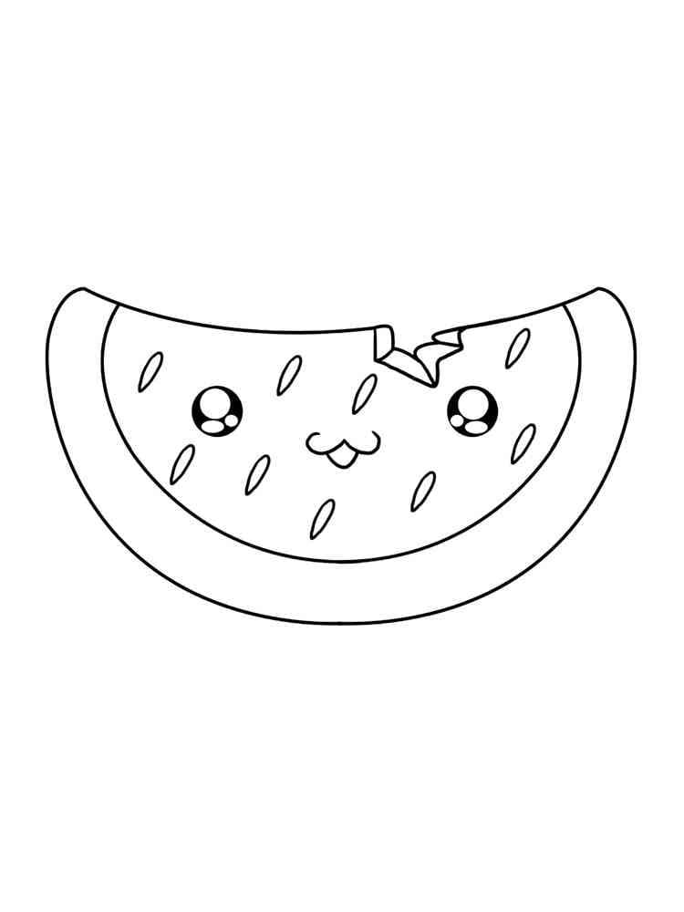 Målarbild Kawaii Vattenmelon