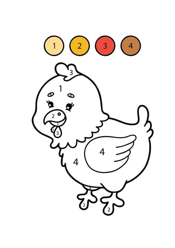 Målarbild Kyckling Måla efter nummer