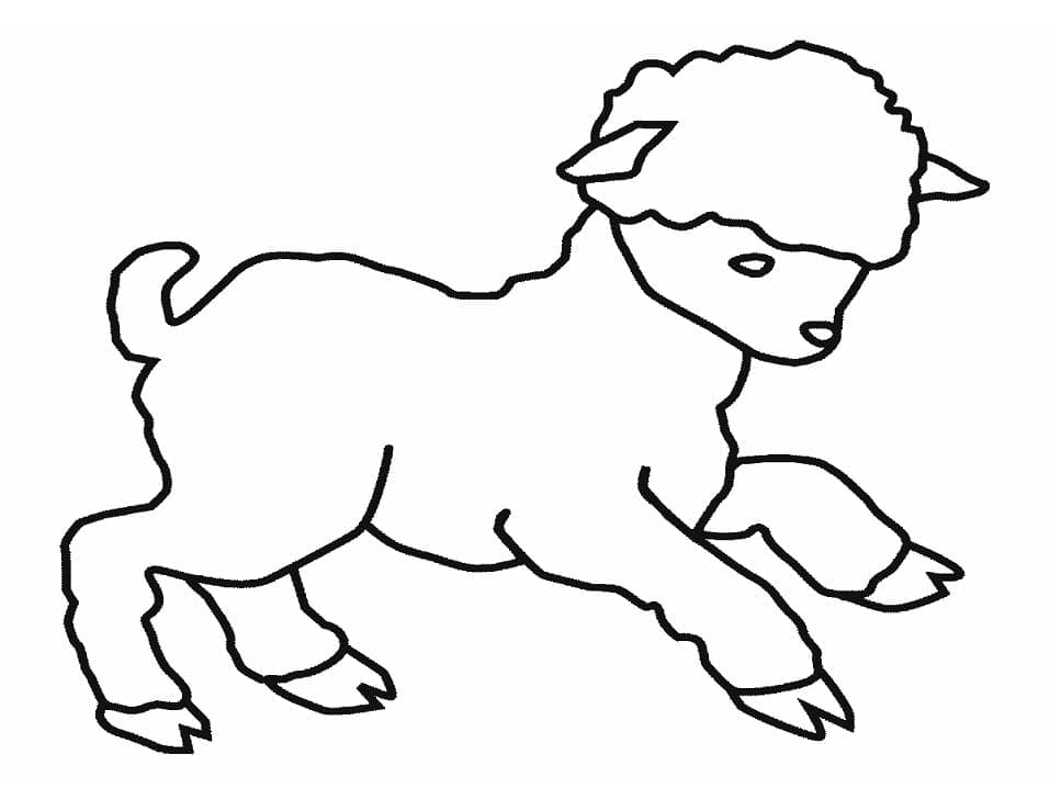 Målarbild Lamm 1