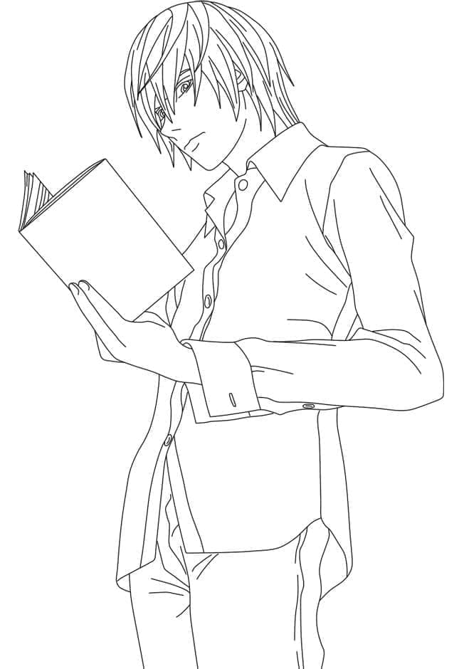 Målarbild Light Yagami i Death Note