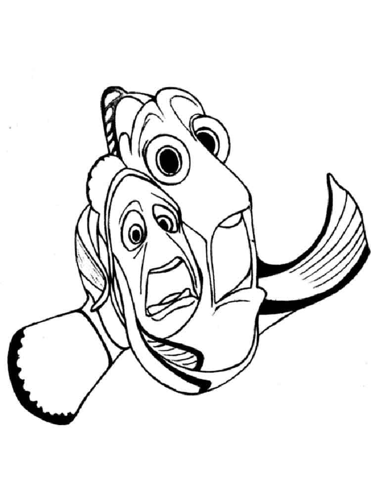 Målarbild Nemo och Marvin - Skiv ut gratis på malarbilder.se