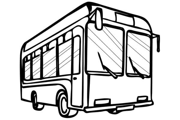 Målarbild Modern Buss