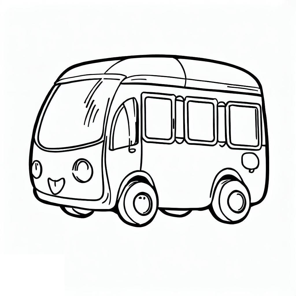 Målarbild Rolig Buss