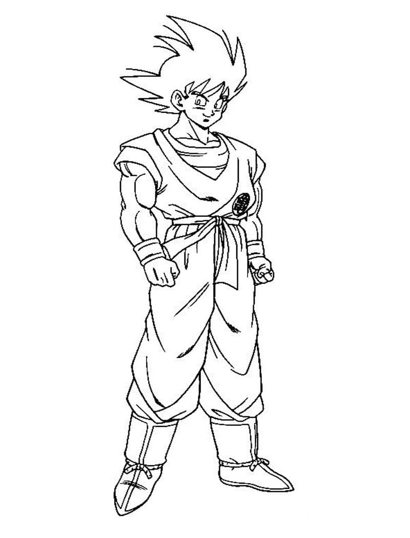 Målarbild Son-Goku Gratis