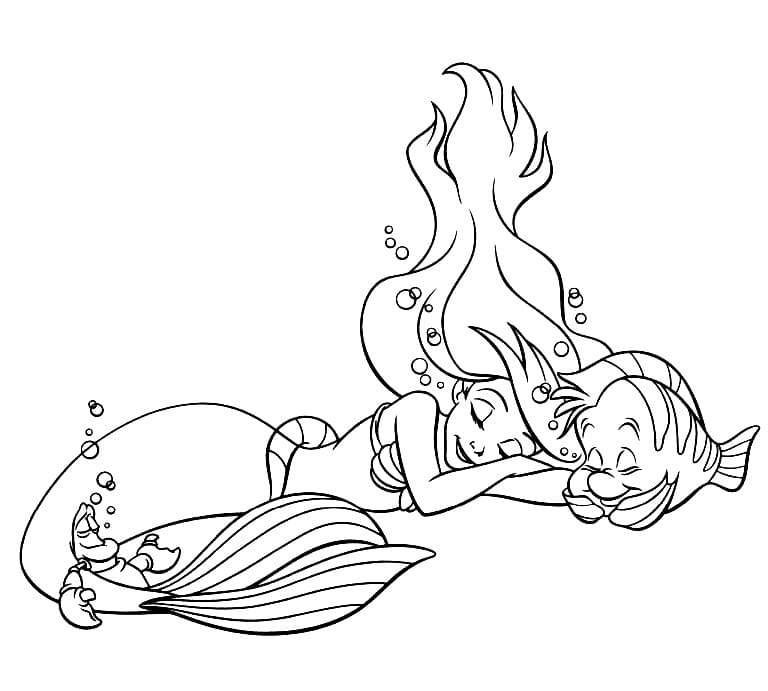 Målarbild Sovande Ariel