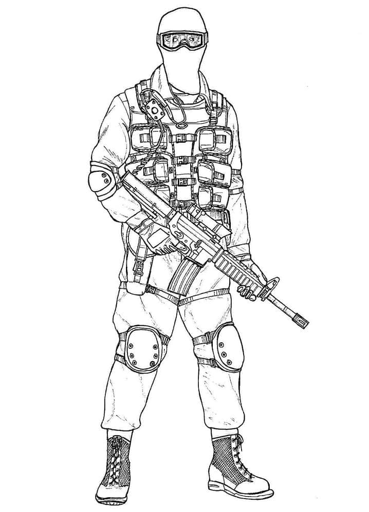 Målarbild Specialstyrkans Soldat