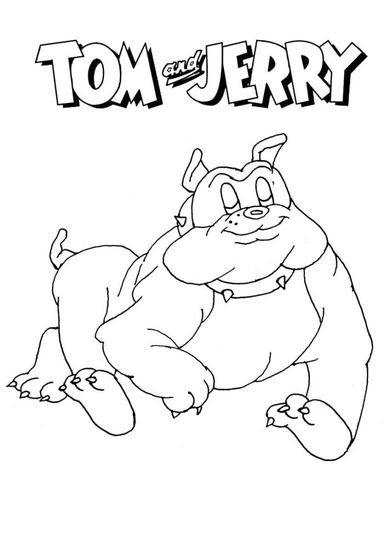 Målarbild Spike från Tom och Jerry