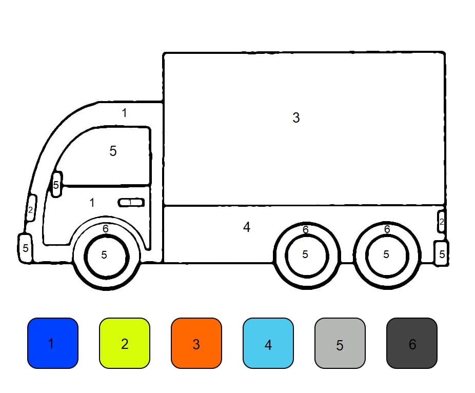 Målarbild Stor Lastbil Måla efter nummer