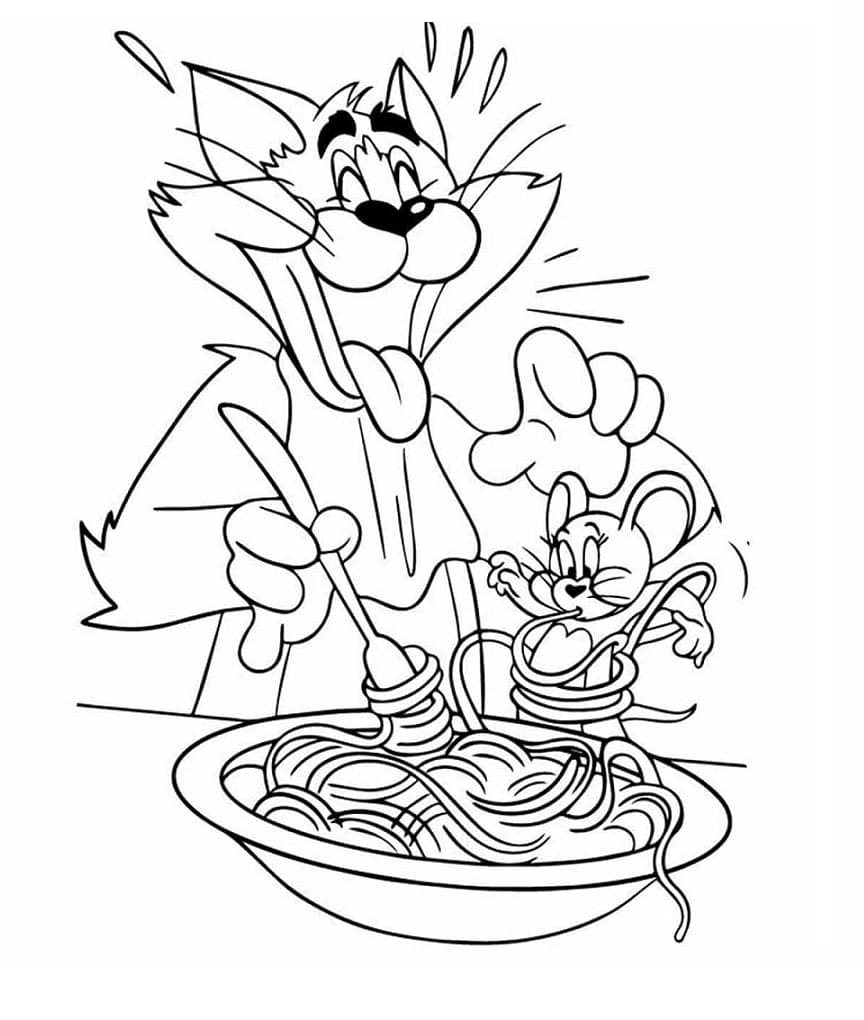 Målarbild Tom och Jerry Gratis