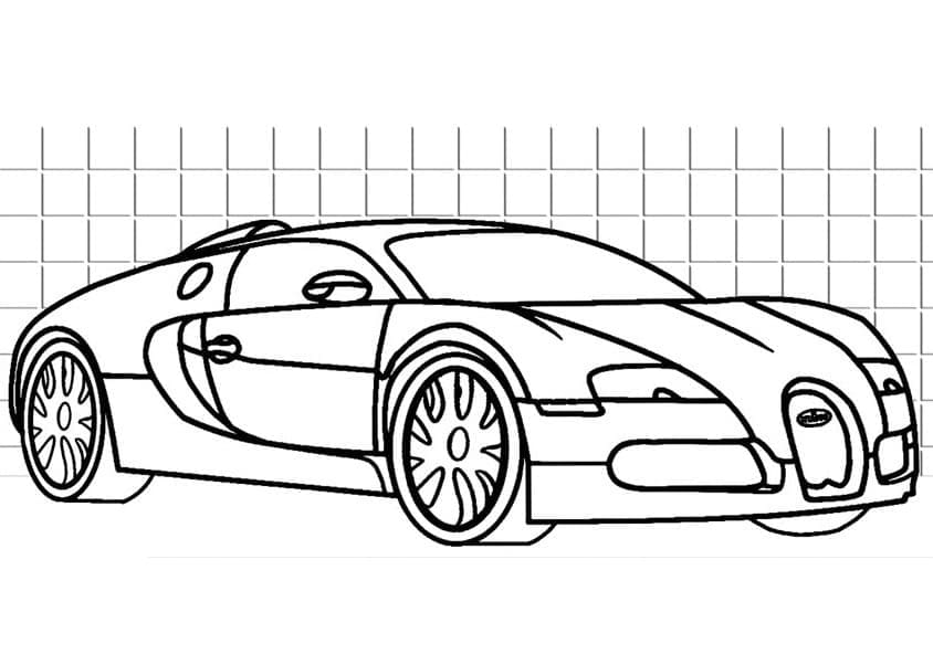 Målarbild Underbar Bugatti